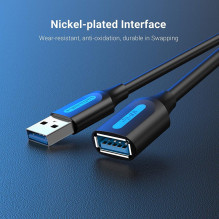 USB 3.0 KIŠTUKAS Į FETIŠKĄ LAIDĄ / 3M JUODAS CBHBI VENTION USB 3.0 KIŠTUKAS Į FETIŠKĄ LAIDĄ / 3M JUODAS CBHBI VENTION