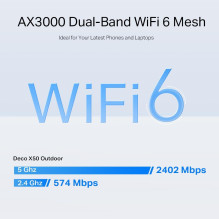 Wireless Router, TP-LINK, Deco X50-Outdoor, DECOX50-OUTDOOR(1-PACK)