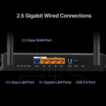 Belaidis maršrutizatorius, TP-LINK, belaidis maršrutizatorius, 3600 Mbps, LAN \ WAN prievadai 1, antenų skaičius 4, ARCH
