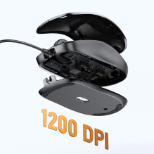 Ugreen wired optical mouse - black