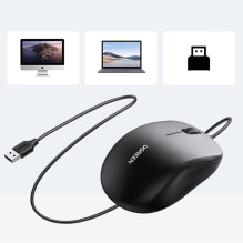 Ugreen wired optical mouse - black