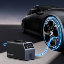 Ugreen 150 PSI 12V Electric Car Tire Pump with Digital Display - Gray