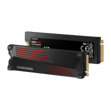 SSD, SAMSUNG, 990 PRO with Heatsink, 4TB, M.2, PCIe Gen4, NVMe, TLC, Write speed 6900 MBytes / sec, Read speed 7450 MByt