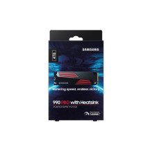 SSD, SAMSUNG, 990 PRO with Heatsink, 4TB, M.2, PCIe Gen4, NVMe, TLC, Write speed 6900 MBytes / sec, Read speed 7450 MByt