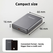 POWER BANK USB 10000MAH MAG / GREY 7344034 INTENSO