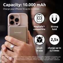 POWER BANK USB 10000MAH MAG / CHAMPAGNE 7344031 INTENSO