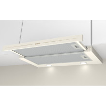 Gorenje BHP62CLI ištraukiamas gartraukis, pusiau įmontuojamas, dramblio kaulo spalvos, 435 m³/h