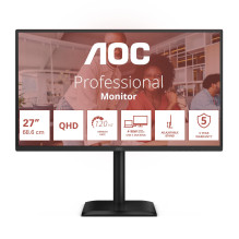 LCD Monitor, AOC, 27 ", 2560 x 1440 pixels, Quad HD, Native aspect ratio 16:9, LED, Flat, Q27E4CV