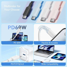 USB-C–USB-C jungtis, 1 m, juoda, TRCBF VENTION