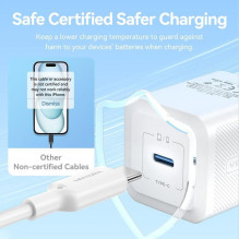 USB-C–USB-C jungtis, 1 m, juoda, TRCBF VENTION