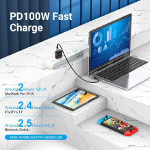 CABLE USB-C TO USB-C R.ANGLE / 1M GRAY TAKHF VENTION CABLE USB-C TO USB-C R.ANGLE / 1M GRAY TAKHF VENTION