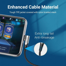 CABLE USB-C TO USB-C R.ANGLE / 1M GRAY TAKHF VENTION CABLE USB-C TO USB-C R.ANGLE / 1M GRAY TAKHF VENTION