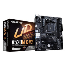 Pagrindinė plokštė, GIGABYTE, AMD A520, SAM4, Micro-ATX, DDR4 atmintis, 2 atminties lizdai, 1xPCI-Express 3.0 1x, 1xPCI-