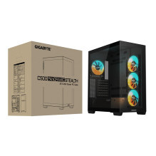 Case, GIGABYTE, GB-C500P ST, MidiTower, Case product features Transparent panel, ATX, MicroATX, MiniITX, Colour Black, G