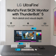 LCD monitorius, LG, 40 colių, 5120 x 2160 pikselių, WUHD, natūralus kraštinių santykis 21:9, išlenktas, 40U990A-W