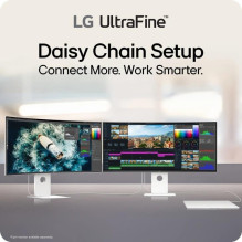 LCD monitorius, LG, 40 colių, 5120 x 2160 pikselių, WUHD, natūralus kraštinių santykis 21:9, išlenktas, 40U990A-W