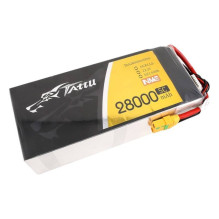 „Tattu NMC“ 28000mAh 22,2 V 5C 6S1P lipo akumuliatorių blokas su XT90-S kištuku