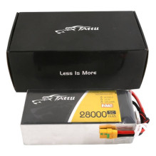 „Tattu NMC“ 28000mAh 22,2 V 5C 6S1P lipo akumuliatorių blokas su XT90-S kištuku