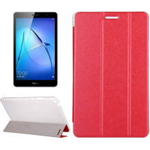 Riff Texture Tablet case Tri-fold Stand Leather Flip for Huawei MediaPad T3 7.0 Red