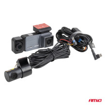 Wideorejestrator samochodowy 4K + 1K + 2K WLAN WIFI UHD 512 GB AMIO-04802