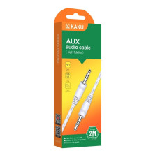 iKaku KSC-451 Aux Socket 3.5mm plug to 3.5mm plug Stereo Audio 2m Cable White iKaku KSC-451 Aux Socket 3.5mm plug to 3.5mm plug Stereo Audio 2m Cable White