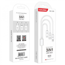 iKaku KSC-078 3in1 Type-C / Lightning / Micro USB įkrovimo laidas 1m baltas iKaku KSC-078 3in1 Type-C / Lightning / Micro USB įkrovimo laidas 1m baltas
