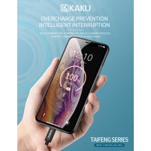 iKaku KSC-107 Soft wired Type-C charging and data cable 1m Black