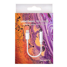 Riff Adapter Lightning to 3.5mm audio headphone jack adapter (A1749 / MMX62ZM / A analog) OEM / White Riff Adapter Lightning to 3.5mm audio headphone jack adapter (A1749 / MMX62ZM / A analog) OEM / White