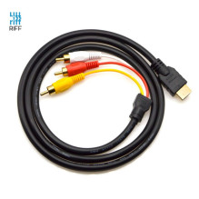 Riff HDMI A Male to 3 RCA Audio & Video Cable 1m Black Riff HDMI A Male to 3 RCA Audio & Video Cable 1m Black