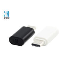 „Riff AA-C3.5“ garso ausinių adapteris, iš kurio galima jungtis iš C tipo į 3,5 mm, baltas „Riff AA-C3.5“ garso ausinių adapteris, iš kurio galima jungtis iš C tipo į 3,5 mm, baltas