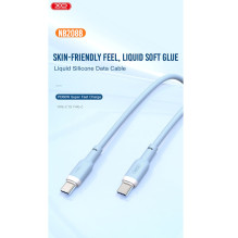 XO NB208A patvarus TPE universalus USB-C į „Lightning“ PD 20W duomenų ir greito įkrovimo laidas 2.4A 1m baltas XO NB208A patvarus TPE universalus USB-C į „Lightning“ PD 20W duomenų ir greito įkrovimo laidas 2.4A 1m baltas