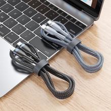 Remax RC-171 pintas patvarus duomenų ir greito įkrovimo laidas PD 100W 20V 5A USB-C į Lightning 1M sidabrinis Remax RC-171 pintas patvarus duomenų ir greito įkrovimo laidas PD 100W 20V 5A USB-C į Lightning 1M sidabrinis
