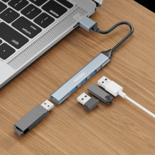iKaku KSC-751 KUOFENG Hub 4in1 Converter Tarnish (USB to USB3.0 + USB2.0 x3) Grey iKaku KSC-751 KUOFENG Hub 4in1 Converter Tarnish (USB to USB3.0 + USB2.0 x3) Grey