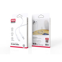 XO NB208A Durable TPE Universal USB-C to Lightning PD 20W Data & Fast 2.4A Charger Cable 1m White XO NB208A Durable TPE Universal USB-C to Lightning PD 20W Data & Fast 2.4A Charger Cable 1m White