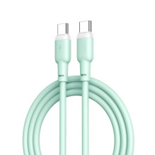 XO NB208B patvarus TPE universalus USB-C į USB-C PD D60W ATA ir greito įkrovimo laidas 5A, 1 m, žalias XO NB208B patvarus TPE universalus USB-C į USB-C PD D60W ATA ir greito įkrovimo laidas 5A, 1 m, žalias