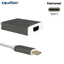Qoltec 50427 USB Type-C 3.1 Port Adapter to HDMI AF Cable 20cm White Qoltec 50427 USB Type-C 3.1 Port Adapter to HDMI AF Cable 20cm White