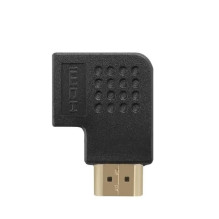 Qoltec 50529 HDMI AF Flat 90 degree Cable Adapter Angular - HDMI A male / HDMI A Female Black Qoltec 50529 HDMI AF Flat 90 degree Cable Adapter Angular - HDMI A male / HDMI A Female Black