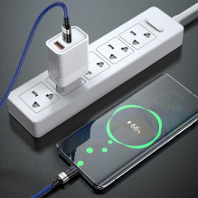 iKaku KSC-696 PD60W fast charging data cable Type-C to Type-C 1.2m Blue