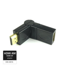 Qoltec 50516 HDMI AF Adjustable degree Cable Adapter - HDMI A male / HDMI A Female Black Qoltec 50516 HDMI AF Adjustable degree Cable Adapter - HDMI A male / HDMI A Female Black