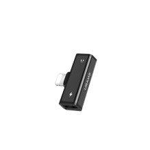 Usams US-SJ270 Dual Lightning Adapter to Lightning Headset Plug + Lightning Charger Plug Black Usams US-SJ270 Dual Lightning Adapter to Lightning Headset Plug + Lightning Charger Plug Black