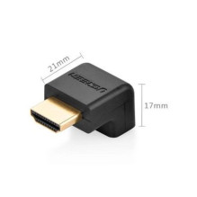 Ugreen 20110 Hdmi 2.0 Male to HDMI Up Female 90 deg Angled (Type A) adapter with 4K Support