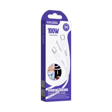 iKaku KSC-973 PD100W charging and data cable Type-C to Type-C 1m White