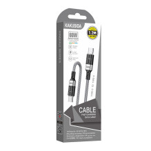 iKaku KSC-696 PD60W fast charging data cable Type-C to Type-C 1.2m Grey iKaku KSC-696 PD60W fast charging data cable Type-C to Type-C 1.2m Grey