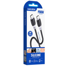 iKaku KSC-951 PD60W Sillicone fast charging data Cable Type-C to Type-C Black