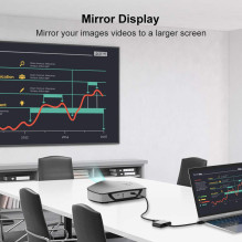 „Riff“ dviejų ekranų 4K HDMI adapteris į HDMI + VGA + 3,5 mm lizdą + „micro USB“ (0,25 m) „Riff“ dviejų ekranų 4K HDMI adapteris į HDMI + VGA + 3,5 mm lizdą + „micro USB“ (0,25 m)