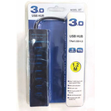 Riff HUB307 Superspeed USB 3.0 Hub Adapter to 7 USB 3.0 Ports with DC5V Power Jack (1.2m) Riff HUB307 Superspeed USB 3.0 Hub Adapter to 7 USB 3.0 Ports with DC5V Power Jack (1.2m)