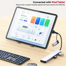 Riff VSZAPOWER 8-in-1 Universal Aluminum 8-Port USB Type C Hub - Includes USB 3.0, 3 USB 2.0 Ports, Micro SD / TF Card R Riff VSZAPOWER 8-in-1 Universal Aluminum 8-Port USB Type C Hub - Includes USB 3.0, 3 USB 2.0 Ports, Micro SD / TF Card R