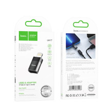 Hoco UA17 Adapter Lightning to Type-C Black
