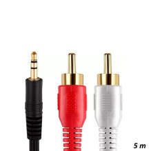 Riff RF034 3.5mm to 2x RCA Audio Cable 5 m gold plated connectors Riff RF034 3.5mm to 2x RCA Audio Cable 5 m gold plated connectors
