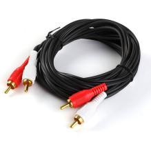 Riff RF003 2x RCA to 2x RCA Audio Cable 5 m gold plated connectors Black Riff RF003 2x RCA to 2x RCA Audio Cable 5 m gold plated connectors Black